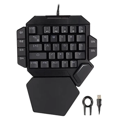 Abbildung von ciciglow Einhand Gaming Tastatur, K50 Wired RGB Backlit Mechanical Half Keyboard 35 Keys Portable Keypad 6 Programmable for Win 2000/XP/ME/7/8/10, Vista