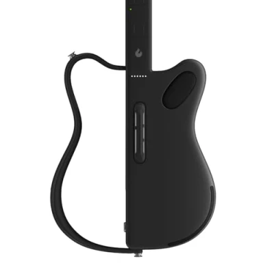 Abbildung von LAVA GENIE Saitenlose Smart Gitarre, keine Saiten angebracht, Hunderte von Instrumentenvoreinstellungen, Onboard Lautsprecher, faltbar, abnehmbar, schwarz, 77,5 cm