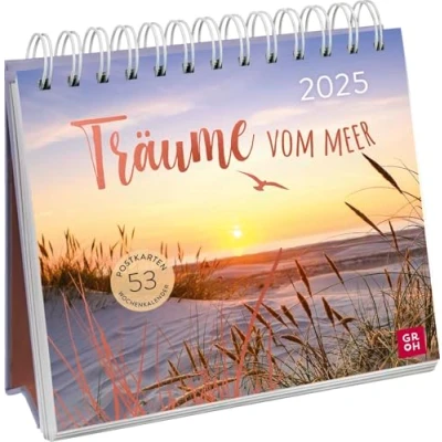 Abbildung von Postkartenkalender 2025: Träume vom Meer: Wochenkalender zum Aufstellen, Tischkalender mit Spiralbindung und 53 Postkarten Heraustrennen