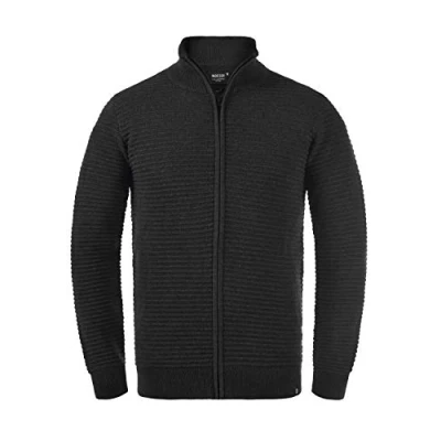 Abbildung von Indicode Jeans Idarctic Strickjacke, Herren, Größe: Large, Charcoal mix