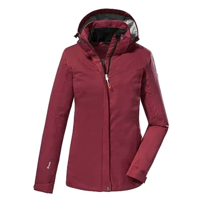 Abbildung von killtec Damen Funktionsjacke/Outdoorjacke mit abzippbarer Kapuze KOS 133 WMN JCKT, weinrot, 52, 38383 000