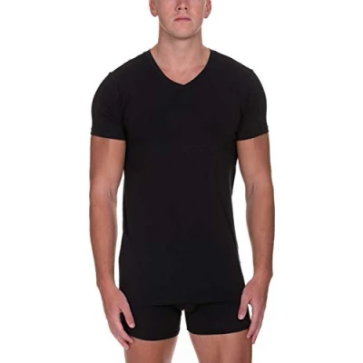Abbildung von Bruno Banani Herren V Shirt Infinity Unterhemd, Schwarz (Schwarz 007), Medium (Herstellergröße: M)