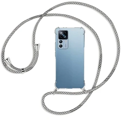 Abbildung von mtb more energy® Handykette kompatibel mit Xiaomi 12T, 12T Pro Fancy Fishnet Smartphone Hülle zum Umhängen Anti Shock Full TPU Case