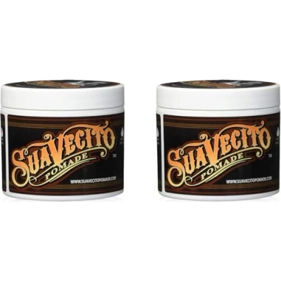 Abbildung von Suavecito Pomade Original Hold, Medium Hold Hair For Men, Shine Water Based Wax, 4oz/113g x 2
