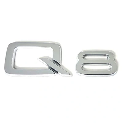 Abbildung von Audi 4M8853741A2ZZ Schriftzug Q8 Emblem Logo Aufkleber Modellbezeichnung chrom glänzend