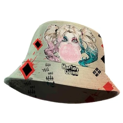 Abbildung von Harley Quinn Mad Love Bucket Kindermütze, Beige, 25 x 15 cm