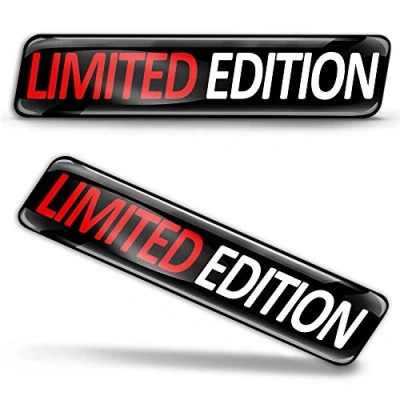 Abbildung von SkinoEu® 2 x Aufkleber 3D Gel Silikon Stickers Limited Edition Auto Moto Motorrad Fahrrad Skate Fenster Tür PC Tablet Laptop Tuning KS 102
