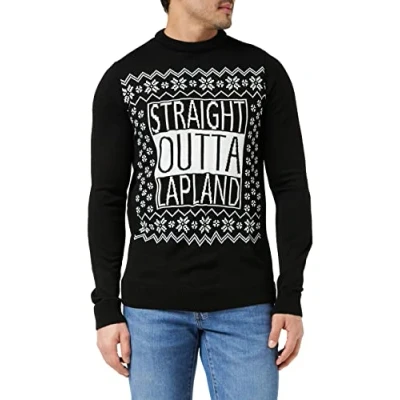 Abbildung von FM London Weihnachtspullover für Herren Bequemer in einer Reihe von Designs erhältlich Geeignet Weihnachtsfeiern und bei der Arbeit während Weihnachtszeit