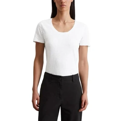 Abbildung von Marc O&#039;Polo DEEP Round NECK Twisted Tshirt basic, Damen, Größe: XL, White