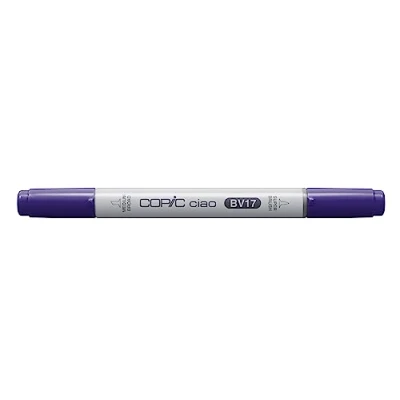 Abbildung von COPIC Ciao Marker Typ BV 17, Deep Reddish Blue, vielseitiger Layoutmarker, mit einer mittelbreiten und Brush Spitze