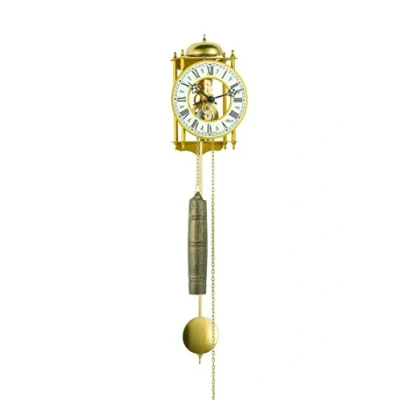 Abbildung von Hermle Uhrenmanufaktur Wanduhr, Schmiedeeisen, Gold, 62cm x 15cm 10cm
