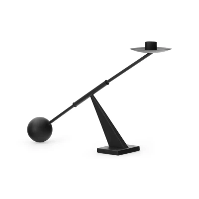 Abbildung von Audo Kerzenständer Interconnect, schwarz, Höhe 25,5 cm