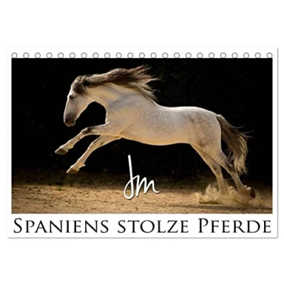 Abbildung von Spaniens stolze Pferde (Tischkalender 2025 DIN A5 quer), CALVENDO Monatskalender