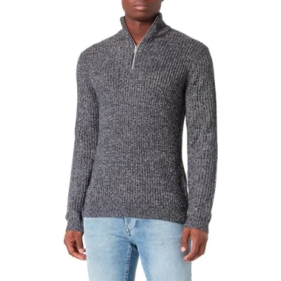Abbildung von ONLY &amp; SONS Herren ONSMALAKI REG 7 Half Zip Knit Strickpullover, Dark Navy, Medium