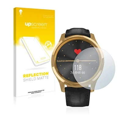 Abbildung von upscreen Entspiegelungs Schutzfolie für Garmin vivomove Luxe (42 mm) Displayschutz Folie Matt [Anti Reflex, Anti Fingerprint]