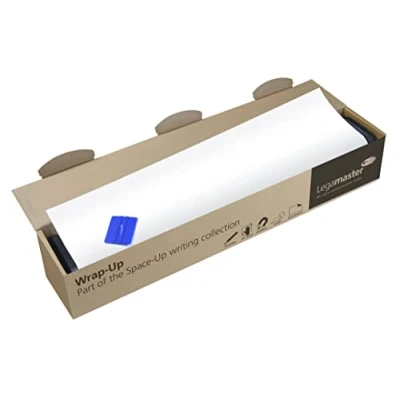 Abbildung von Legamaster Wrap Up Whiteboard Folie statisch selbsthaftend weiß 101x150cm abwischbar und wiederbeschreibbar magnetisch PVC frei aus Polypropylen