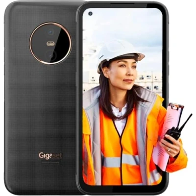Abbildung von Gigaset GX6 PRO Business Smartphone 5G staub &amp; wasserdicht IP68, Militärnorm 6,6&quot; FHD+ Display mit Gorilla Glass 128GB+8GB RAM 50MP Kamera 400 std Standby Android 14 fähig, Titanium Black