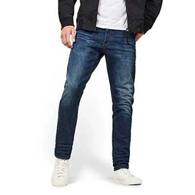 Abbildung von G STAR RAW Herren 3301 Regular Tapered Jeans, Blau (dk aged 51003 6553 89), 27W / 30L