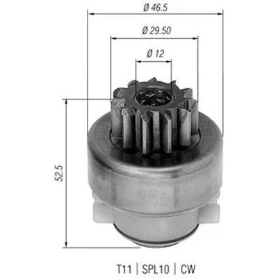 Abbildung von MAGNETI MARELLI 940113020283 Ritzel, Starter