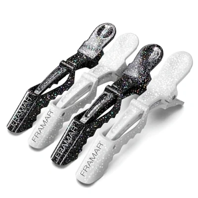 Abbildung von FRAMAR Glitter Haarklammern Friseurbedarf Haarklammer Damen, Haarclips Haarspangen Haarspange, Haarschmuck Hair Clips For Women, Abteilklammern Friseur, Spangen 4