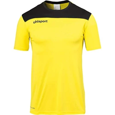 Abbildung von uhlsport Kinder Offense 23 Poly Shirt Poloshirt, limonengelb/Marine/azurbl, 128