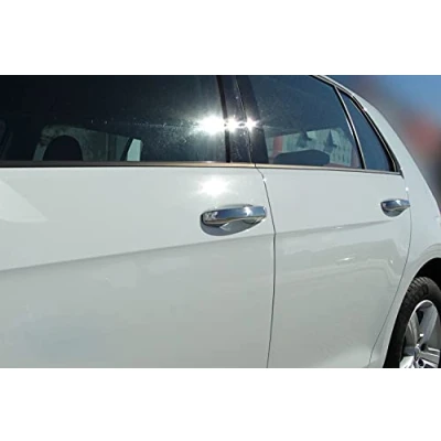 Abbildung von Recambo Chrom Türgriff Blenden Edelstahl kompatibel für Skoda Kamiq ab BJ 2019&gt; Karoq 2017&gt;