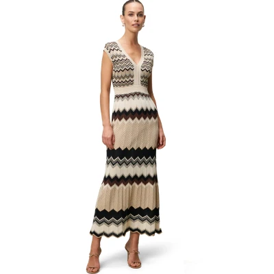 Abbildung von zero Maxikleid, Damen, Größe: 34, Natureblack