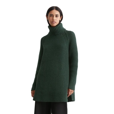 Abbildung von Marc O&#039;Polo Denim Longsleeve Turtleneck Strickpullover, Damen, Größe: Medium, Evergreen