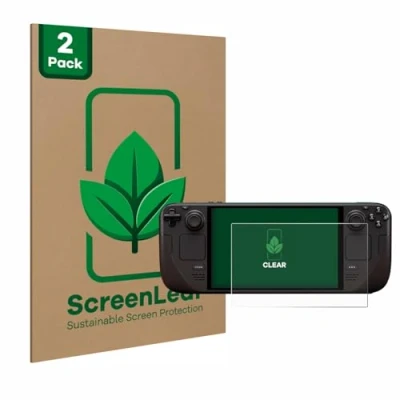 Abbildung von ScreenLeaf (2 Stück Schutzfolie für Valve Steam Deck OLED [nachhaltiger Displayschutz, Folie, transparent, kratzfest]