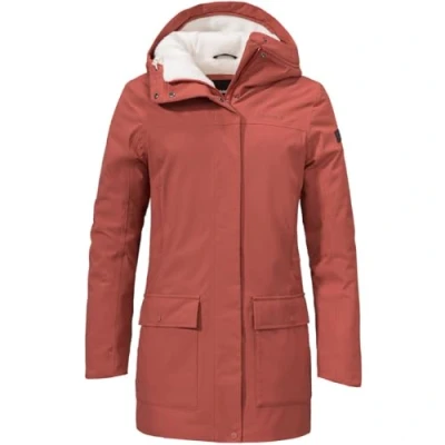 Abbildung von Schöffel Damen Ins. Parka Rotterdam L Wind und wasserdichter mit Verstellbarer Taille, Wintermantel 4 Wege Stretch Teddyfutter