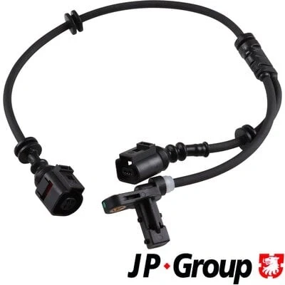 Abbildung von JP GROUP 1197106800 ABS Sensor aktiver 479 schwarz VOLKSWAGEN: Sharan I, Kastenwagen, FORD: Galaxy Mk1 MPV, SEAT: Alhambra I