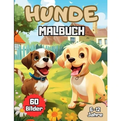 Abbildung von Hunde Malbuch: Tolles Ausmalbuch mit 60 verschiedenen Ausmalbildern für Kinder von 6 12 Jahren