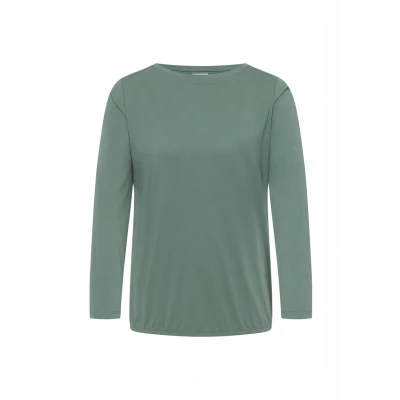 Abbildung von Cecil IN UNI Langarmshirt, Damen, Größe: XS, Grün