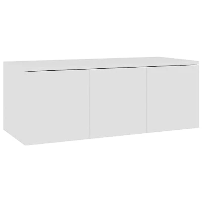 Abbildung von vidaXL TV Schrank mit 3 Schubladen Lowboard Möbel Sideboard Fernsehtisch Fernsehschrank HiFi Weiß 80x34x30cm Holzwerkstoff