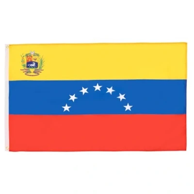 Abbildung von AZ FLAG Flagge Venezuela Alt mit Wappenschild 150x90 cm Fahne 100% Polyester Messing Ösen 110g