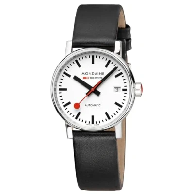 Abbildung von Mondaine Damen Analog Automatik Uhr mit Leder Armband MSE.35610.LBV