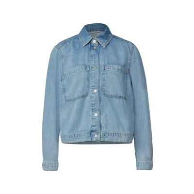 Abbildung von Street One MIT Brusttaschen Jeansjacke, Damen, Größe: 42, Blau