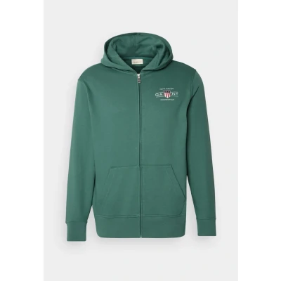 Abbildung von GANT Graphic Fullzip Hoodie Sweatjacke, Herren, Größe: Medium, Green