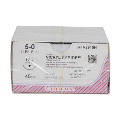 Abbildung von VICRYL rapide ungefärbt geflochten 0,45m 5/0 FS2 Stärke 1 36er