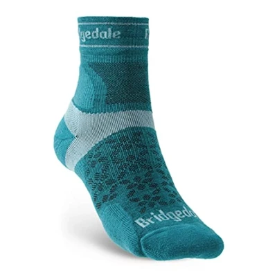 Abbildung von Bridgedale Trail Run Ultralight T2 Merino Sport 3/4 Crew Socken, blaugrün, M