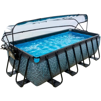 Abbildung von EXIT Pool mit Abdeckung 400x200cm Stone