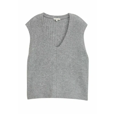 Abbildung von TOM Tailor MIT Vausschnitt Strickpullover, Damen, Größe: XL, Medium silver grey melange