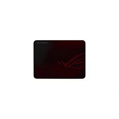 Abbildung von ASUS ROG Scabbard II Gaming Mauspad schützende Nano Beschichtungs Oberfläche weist Wasser Ölstaub ab, blendfreie flache genähte Kanten, rutschfeste Gummiunterseite, optimierte für sanftes