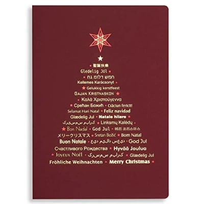 Abbildung von Art Nuvo EXKLUSIVE WEIHNACHTSKARTEN SATZ VON 10 GLEICHEN KARTEN, 120x170mm, VERGOLDETE UND GEPRÄGTE WEIHNACHTSMOTIVE HERGESTELLT AUS SCHMUCKPAPIER MIT EINLAGEN UMSCHLÄGEN