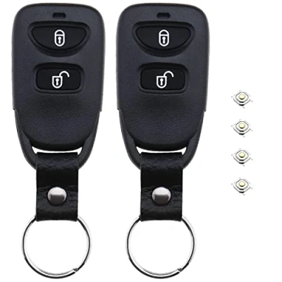 Abbildung von The Lord of Tools 2 Stück Autoschlüsselgehäuse kompatibel mit Hyundai Elantra Santa Fe Matrix Trajet Ersatz Keyless Entry Smart Fernbedienung Schlüsselanhänger Gehäuse Tasten
