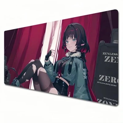 Abbildung von Odrys Zenless Zone Zero Mauspad, Gaming Anime, XXL 900 x 400, Büro Schreibtischunterlage, groß, wasserdicht, rutschfest, Jane Doe (A01, XXL)