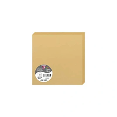 Abbildung von Clairefontaine 2158C Packung (mit 25 Doppelkarten Pollen, Gefaltet, 160 x 160mm) 210g, Karamel
