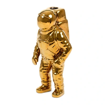 Abbildung von SELETTI Cosmic Diner Porcelain Starman vase Gold