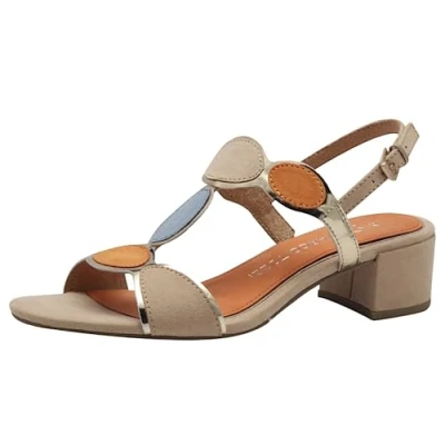 Abbildung von Marco Tozzi Riemensandalette, Damen, Größe: 39, Biscuit Schuhe