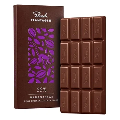Abbildung von Rausch Madagaskar 55% Schokolade Tafel 125g hochwertige Tafelschokolade mit feinem Aroma Edelkakao Schokoladentafel aus nachhaltigem Anbau